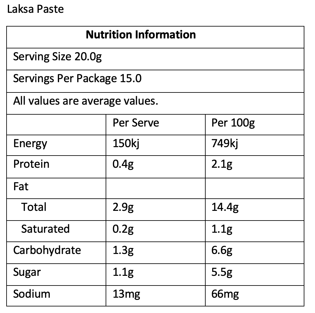 Laksa Paste - 300g Jar